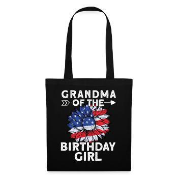 Grand-mère de la fille d’anniversaire - Sac en tissu - noir - Devant