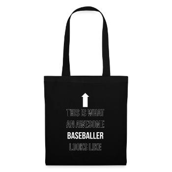 Voici à quoi ressemble un baseballeur génial - Sac en tissu - noir - Devant