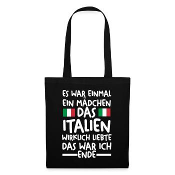 Italia Italien Italiener Italienisches - Stoffbeutel - Schwarz - Vorne