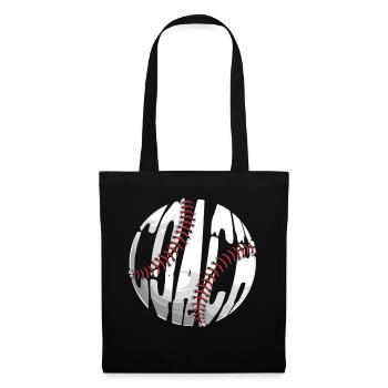 Baseball Fan Coach Vintage Coach - Stoffbeutel - Schwarz - Vorne