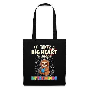 It Takes A Big Heart To Shape Little Minds Teacher - Tote Bag - black - Front