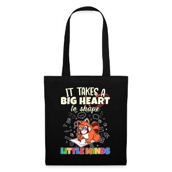 It Takes A Big Heart To Shape Little Minds Teacher - Tote Bag - black - Front