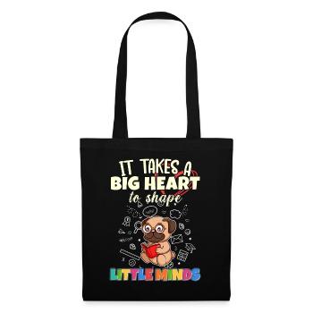 It Takes A Big Heart To Shape Little Minds Teacher - Tote Bag - black - Front