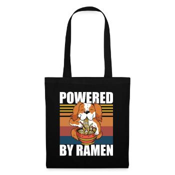 Powered By Ramen - Stoffbeutel - Schwarz - Vorne