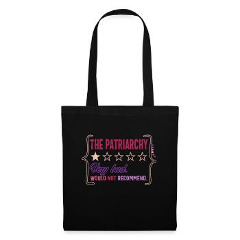Feminist Shirt, The Patriarchy Review Very Bad - Tote Bag - black - Front