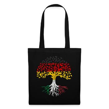 Racines Arbre Allemagne Italie - Sac en tissu - noir - Devant