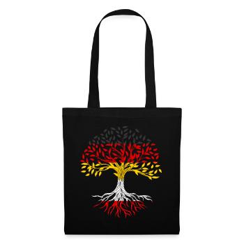 Racines Arbre Allemagne Pologne - Sac en tissu - noir - Devant