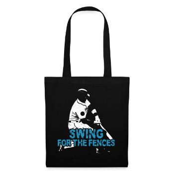 Baseball Fan Vintage Batter Swing - Stoffbeutel - Schwarz - Vorne