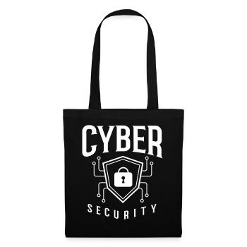 Cyber Security Information Computer Sicherheit - Stoffbeutel - Schwarz - Vorne