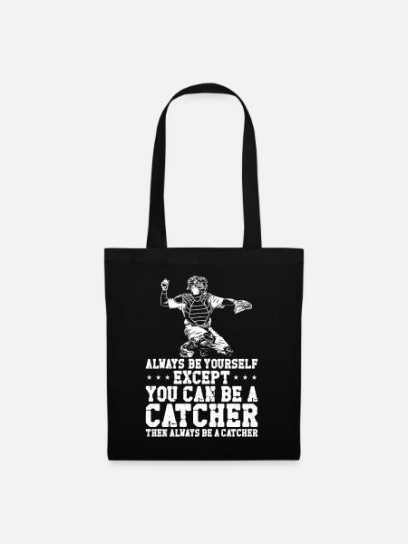 Baseball Fan Catcher Vintage - Stoffbeutel - Schwarz