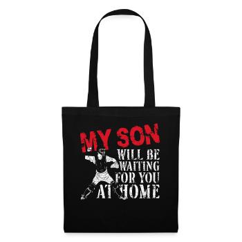 Baseball Fan Catcher Vintage Mon - Sac en tissu - noir - Devant