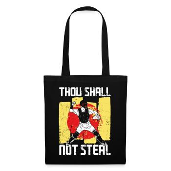 Baseball Fan Catcher Bible Quote - Tote Bag - black - Front