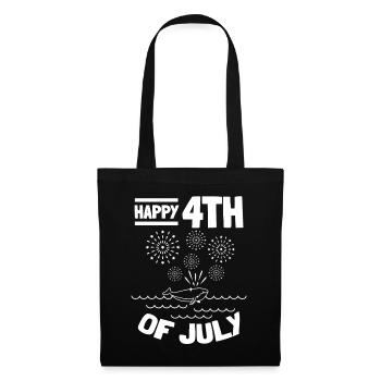 Joyeux 4 juillet Whale American 4 juillet - Sac en tissu - noir - Devant