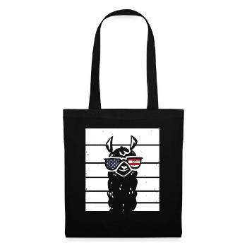Patriotic Llama with Sunglasses US Flag 4th Of - Tote Bag - black - Front