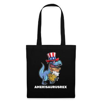 4 juillet Dinosaure patriotique Dino Amerisaurusrex - Sac en tissu - noir - Devant