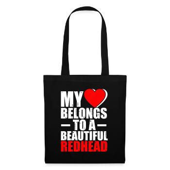 Heart Belongs To Redhead Girlfriend Boyfriend - Tote Bag - black - Front