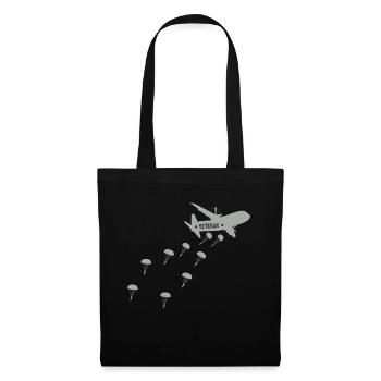 Saut d’avion vétéran parachutiste - Sac en tissu - noir - Devant