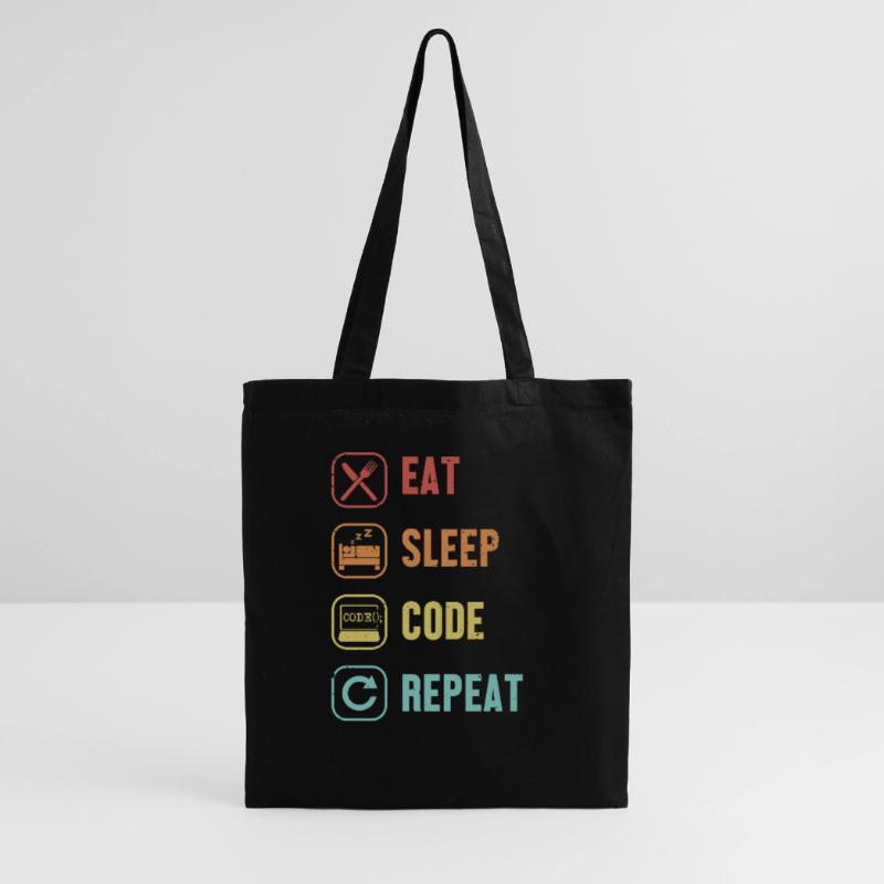 Eat Sleep Code Repeat Software Engineer Coder Sac en tissu