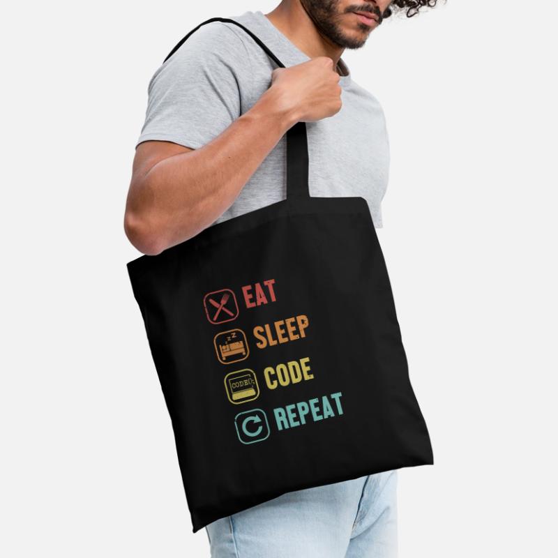 Eat Sleep Code Repeat Softwareingenieur Coder Stoffbeutel