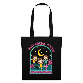 Anti Social Coven - Keep Your Distance - Witches - Tote Bag - black - Front