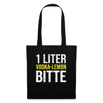 Mallorca Vodka Lemon Spruch - Stoffbeutel - Schwarz - Vorne
