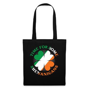 Il est temps pour un peu de bêtises Irlande Irlandais Irlandais - Sac en tissu - noir - Devant