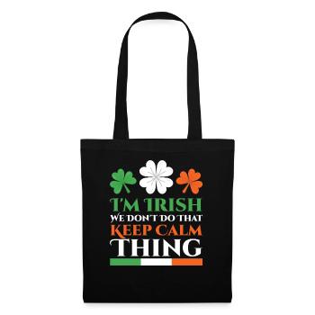 Je suis irlandais Irlande Irlandais Saint-Patrick - Sac en tissu - noir - Devant