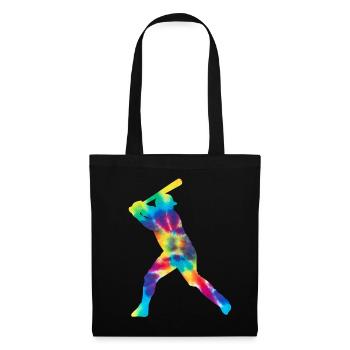 Baseball Fan Tie Dye Batter - Stoffbeutel - Schwarz - Vorne