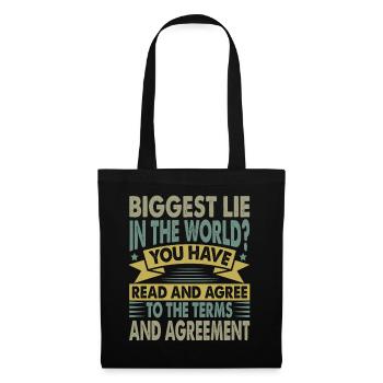 Le plus grand mensonge du monde? Dad Jokes - Ordinateur - Sac en tissu - noir - Devant