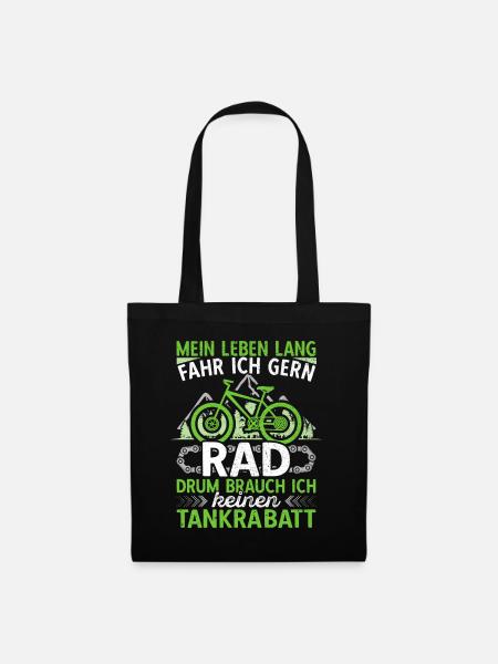Fahrrad Radfahrer Fahrradfahren Mountainbiker Rad - Stoffbeutel - Schwarz