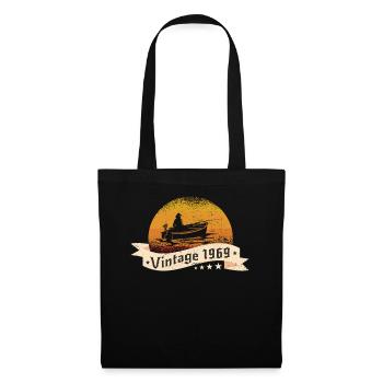 Angler born 1969 birthday fishing boat - Tote Bag - black - Front