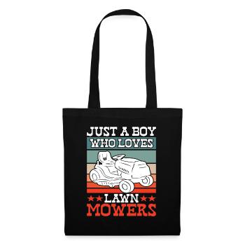 Just a Boy Who Loves Lawn Mowers Lawn Care - Tote Bag - black - Front