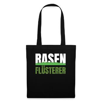 Rasenmäher Rasen Flüsterer Rasenpflege - Stoffbeutel - Schwarz - Vorne