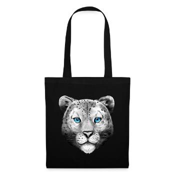 Leopard Kinder Tiere Damen Tiermotiv - Stoffbeutel - Schwarz - Vorne
