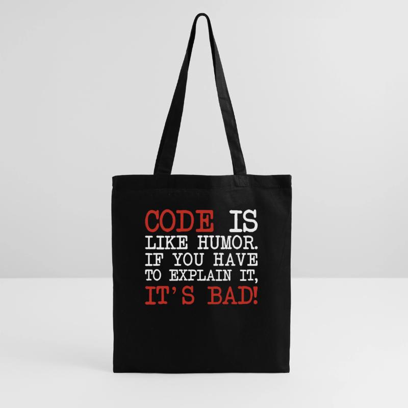 Code Explanation Developer Softwareentwickler Stoffbeutel