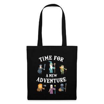 Time For New Adventure PnP RPG Jeu de rôle Pen - Sac en tissu - noir - Devant