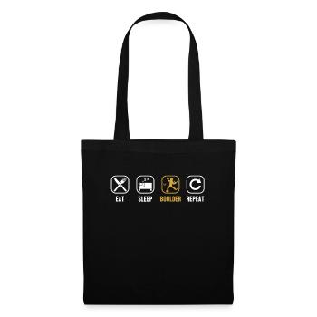 Eat Sleep Boulder Repeat Escalade Escalade de - Sac en tissu - noir - Devant