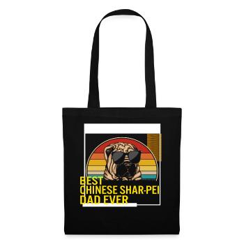 Bestes chinesisches Shar Pei Dad Ever T-Shirt - Stoffbeutel - Schwarz - Vorne