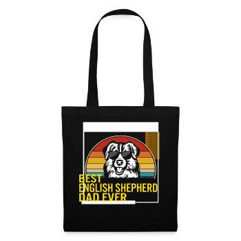 Bestes englisches Shepherd Dad Ever T-Shirt - Stoffbeutel - Schwarz - Vorne