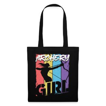Archery Bow Archer Girl Vintage - Tote Bag - black - Front