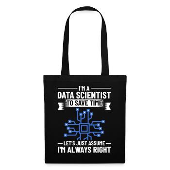 Data Scientist Data Science Science - Sac en tissu - noir - Devant