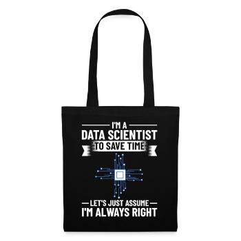 Data Scientist Data Science Science - Sac en tissu - noir - Devant