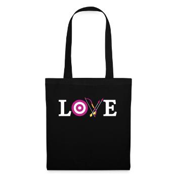 Archery Bow Archer Target Love - Tote Bag - black - Front