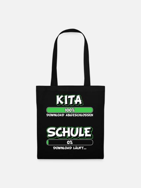 Einschulung Kita Schule Schulanfänger - Stoffbeutel - Schwarz