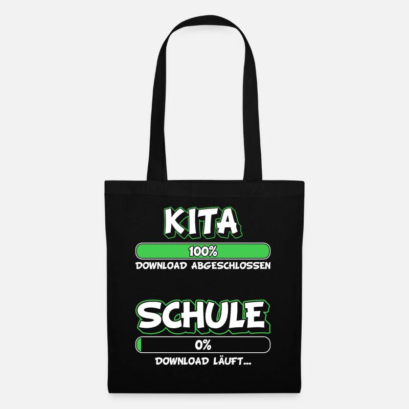 Einschulung Kita Schule Schulanfänger - Stoffbeutel - Schwarz