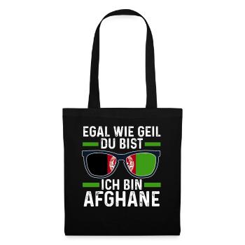 Afghane Afghanisches Afghanistan - Stoffbeutel - Schwarz - Vorne