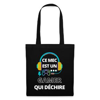 Ce mec est un gamer qui déchire - Sac en tissu - noir - Devant