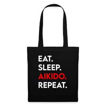 manger du sommeil aïkido répéter - Sac en tissu - noir - Devant