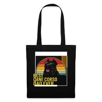 Bestes Cane Corso Dad T Shirt aller Zeiten - Stoffbeutel - Schwarz - Vorne