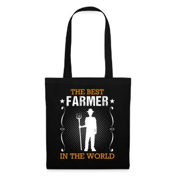 Landwirt Bauer Beruf Landwirtschaft Geschenk - Stoffbeutel - Schwarz - Vorne